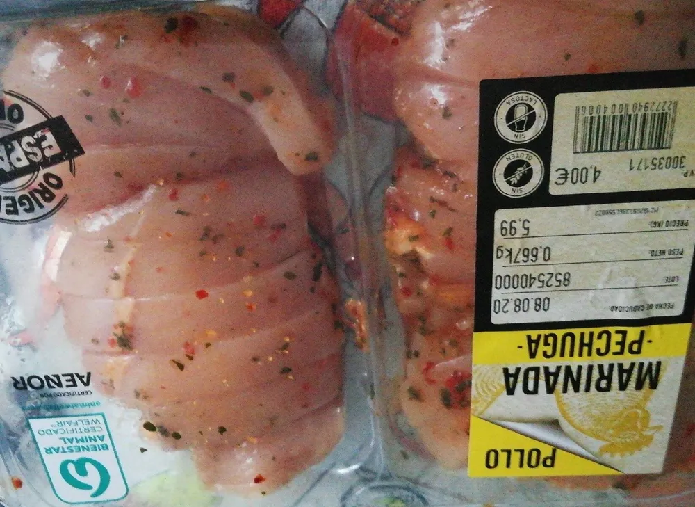 Pechuga pollo marinada
