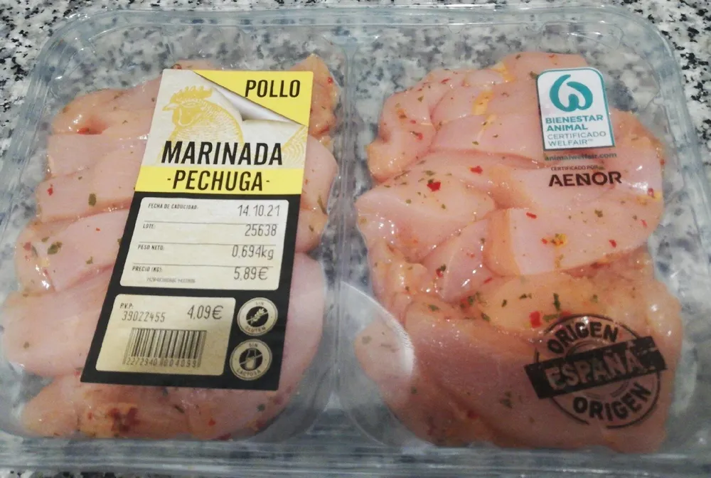 Pechuga de pollo marinada