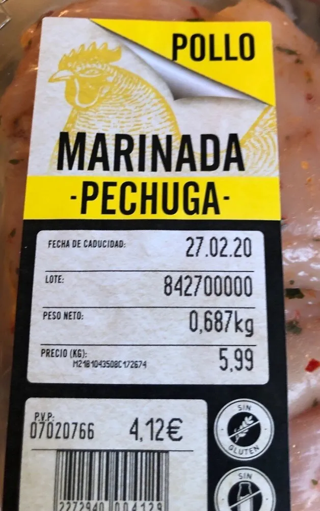 Pollo pechuga marinada