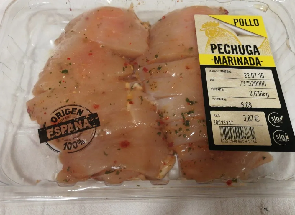 Pechuga de pollo marinada