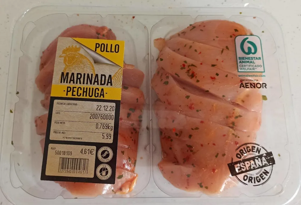 Pechuga de pollo marinada