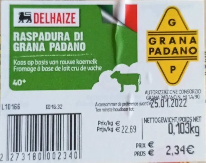 Raspadura di grana padano