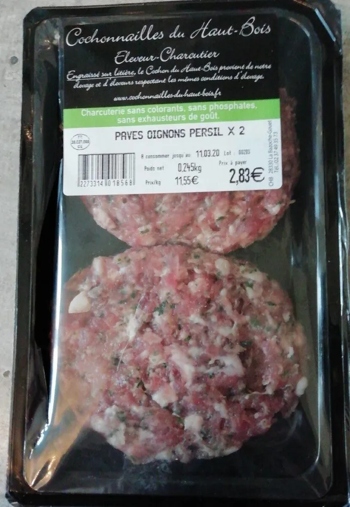 Pavés oignons  persil