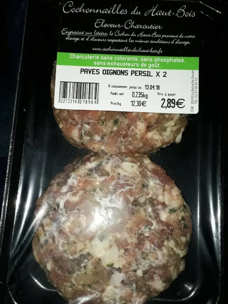 Pavés oignons persil