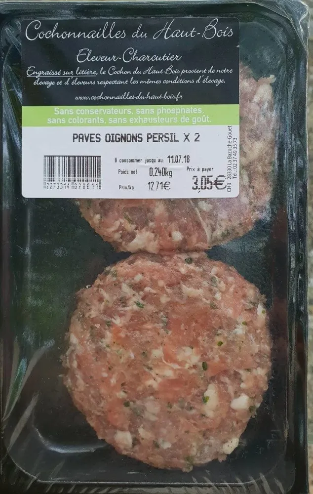 Paves oignons persil