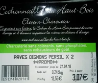 Pavés oignons persil