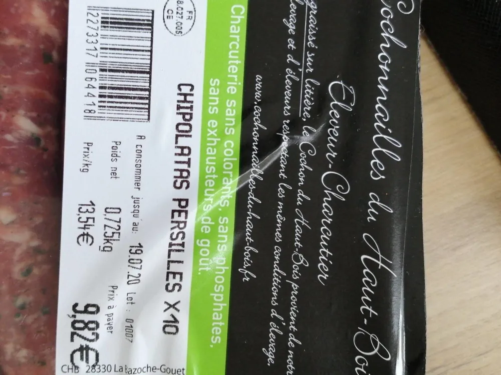 Chipolatas persilles