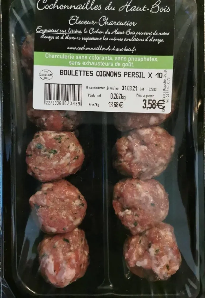 Boulettes oignons persil