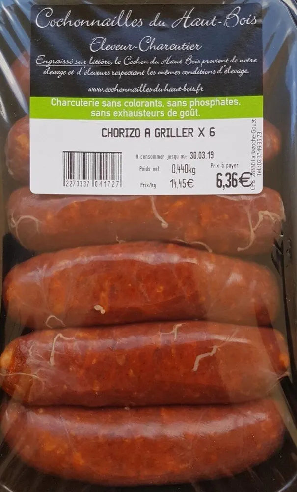 Chorizo à griller x 6