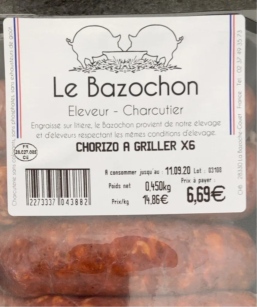Chorizo a griller