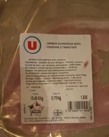 Jambon supérieur avec couenne 2 tranches