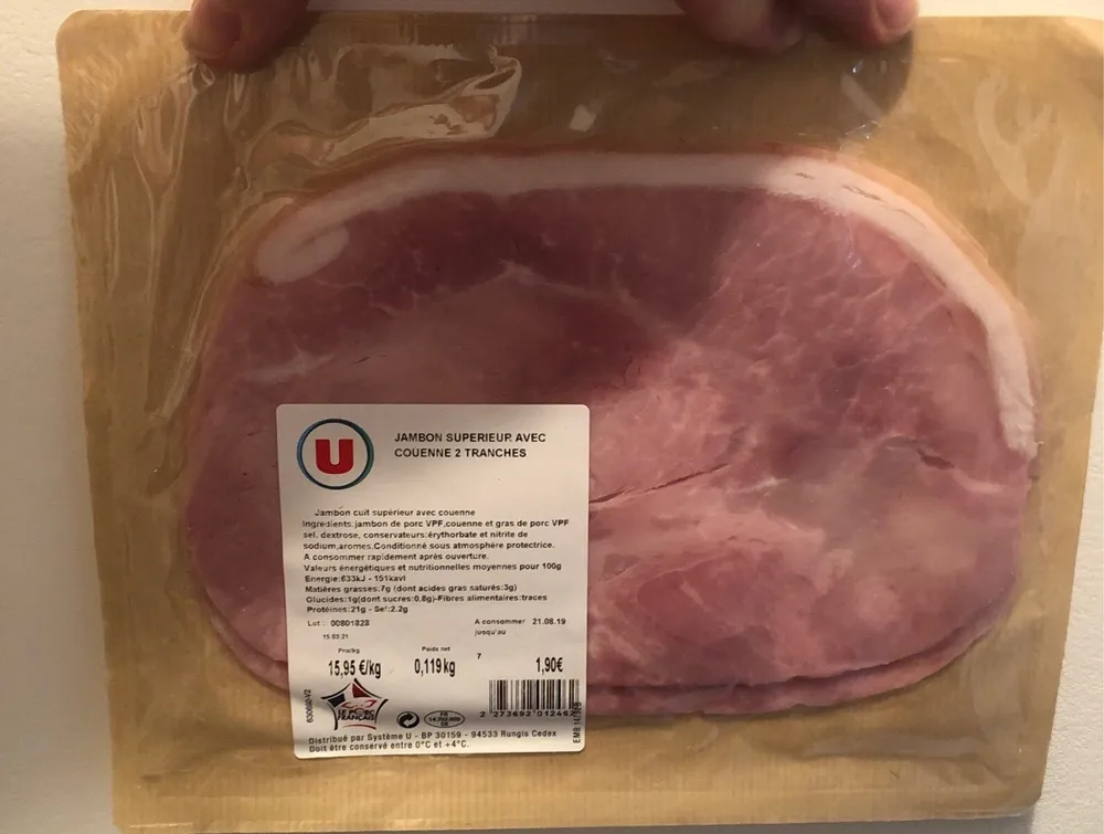 Jambon superieur avec couenne