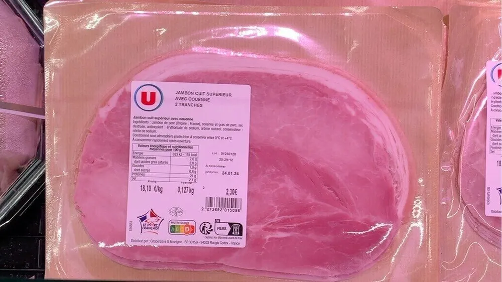 Jambon cuit supérieur a couenne