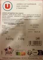 Jambon cuit superieu avec couenne