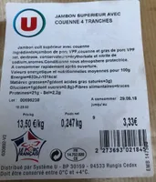Jambon supérieur avec couenne 4 tranches