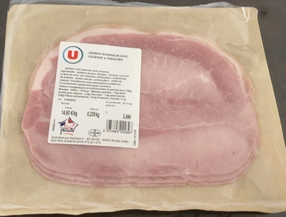 jambon superieur avec couenne