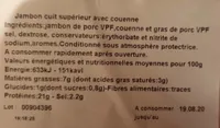 Jambon supérieur avec couenne 4 tranches