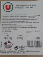Jambon Supérieur avec couenne 4 tranches