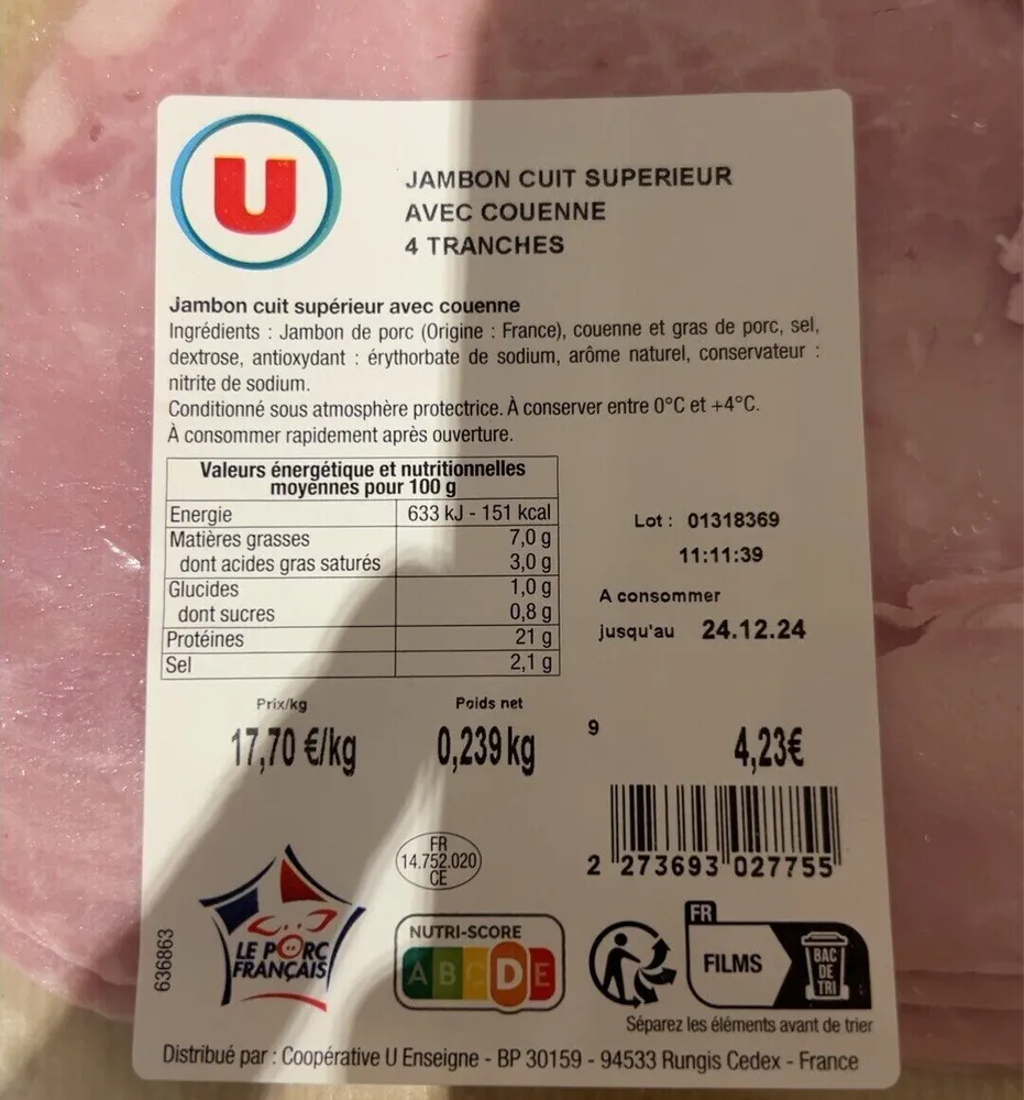 Jambon blanc