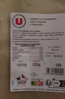 Jambon cuit supérieur avec couenne