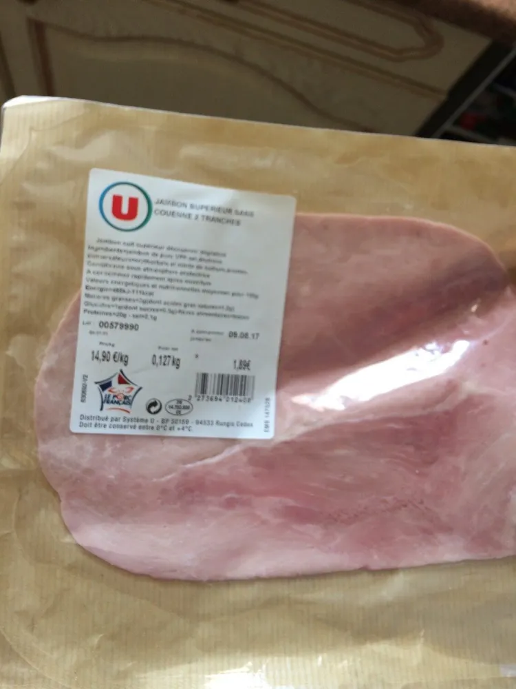 Jambon supérieur sans couenne
