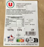 Jambon cuit superieur sans couenne