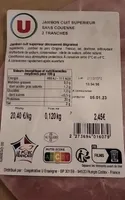 Jambon cuit supérieur sans couenne