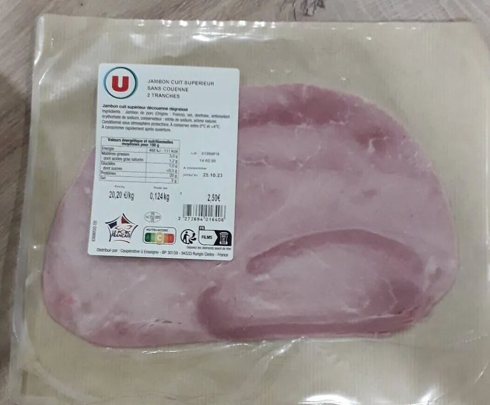 Jambon cru supérieur sans couenne