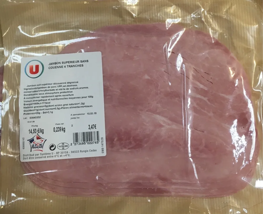Jambon Supérieur sans Couenne