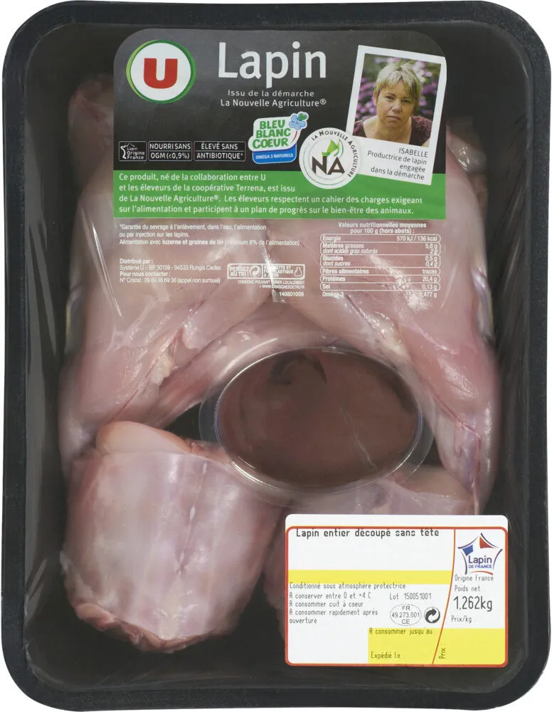 Lapin entier, Nouvelle Agriculture, France