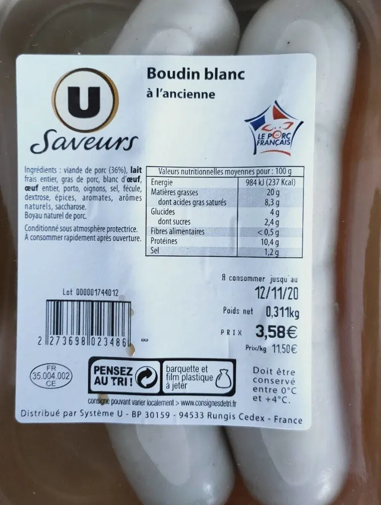 Boudin Blanc