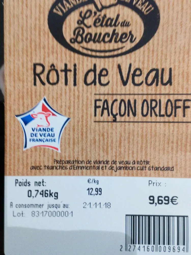 Rôti veau façon orloff