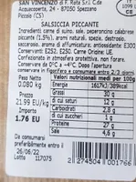 Salsiccia piccante eurospin