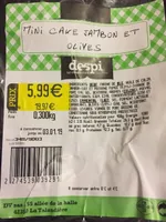 Mini cake jambon et olives