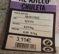 Chuletas de pavo al ajillo