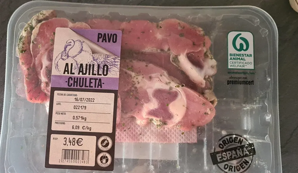Chuleta de pavo al ajillo