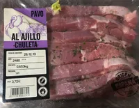 Pavo al ajillo chuleta