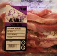 Chuleta de pavo al ajillo