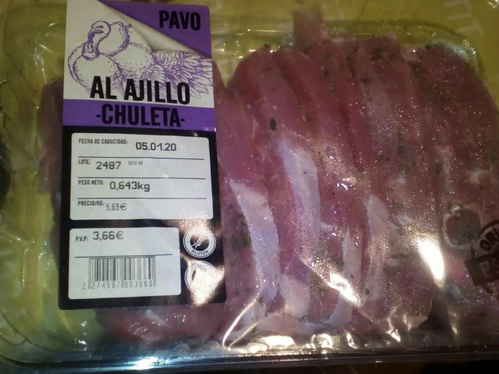 Chuleta al ajillo