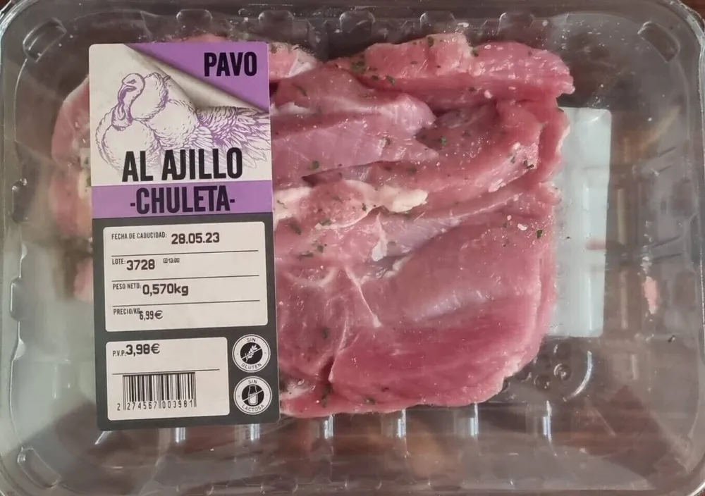 Chuleta de Pavo al ajillo