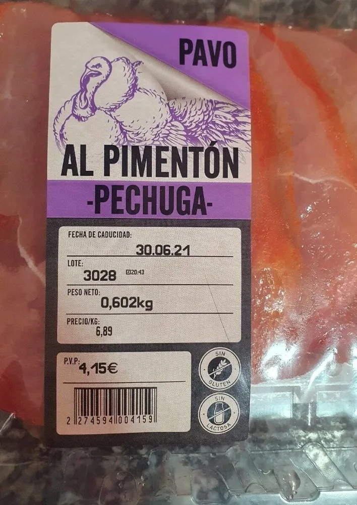 Pechuga de pavo al pimentón