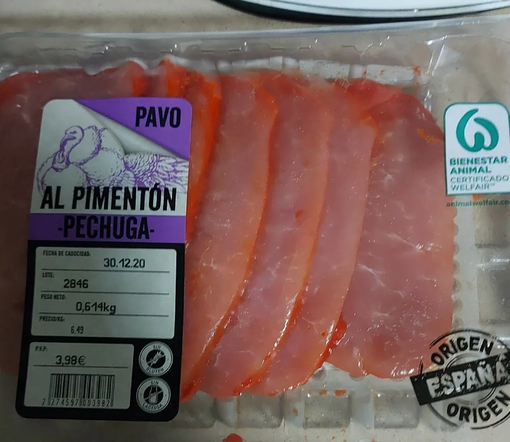 Pechuga pavo pimentón