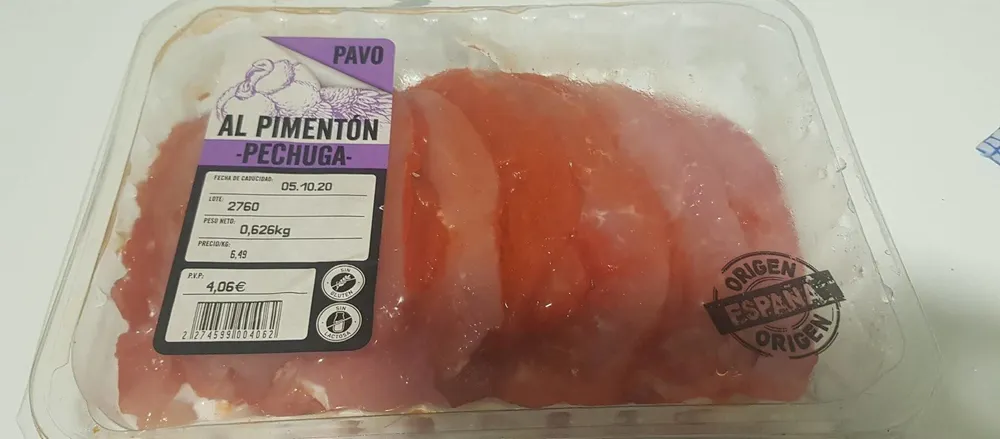 Pechuga de pavo al pimenton