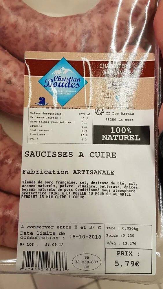 Saucisses à cuire