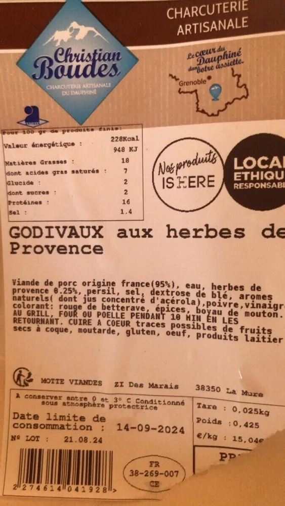 Godivaux aux herbes de Provence