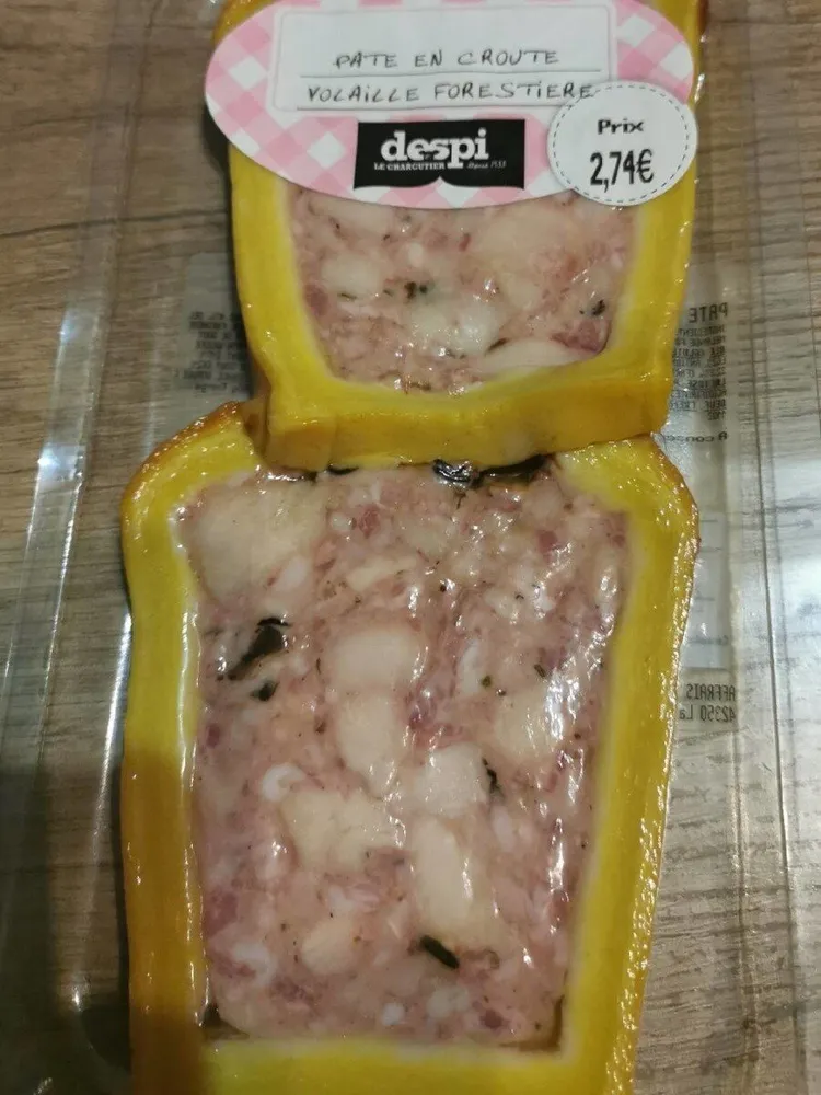 Pâte en croûte volaille forestière