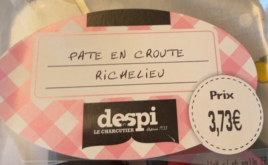 Pate en croute richelieu