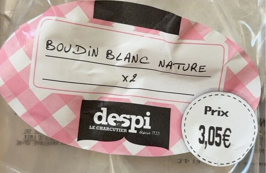 Boudin blanc nature