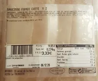 Saucisse fumée cuite