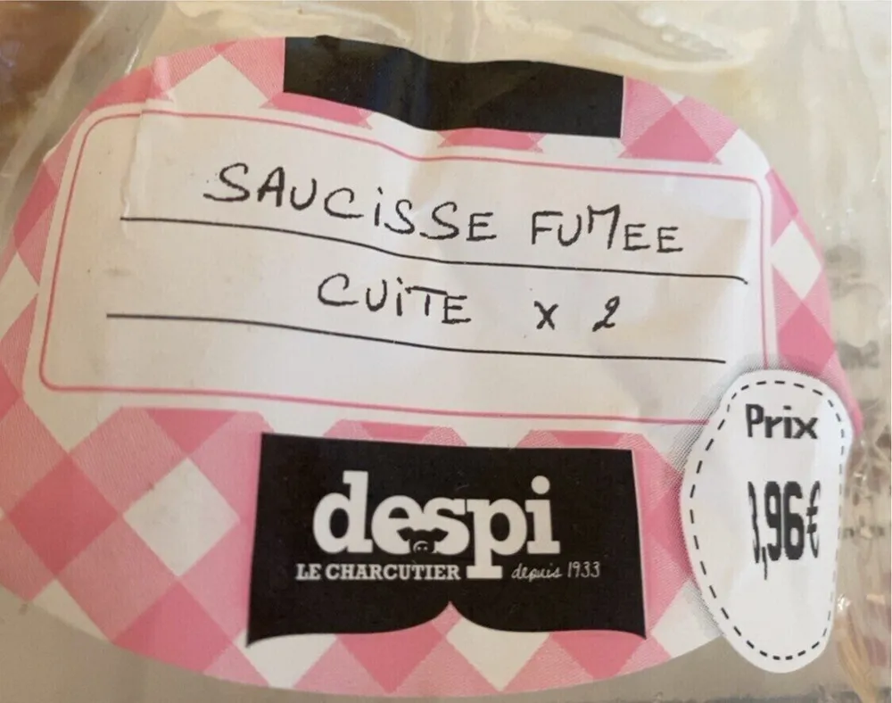 Saucisse fumee cuite